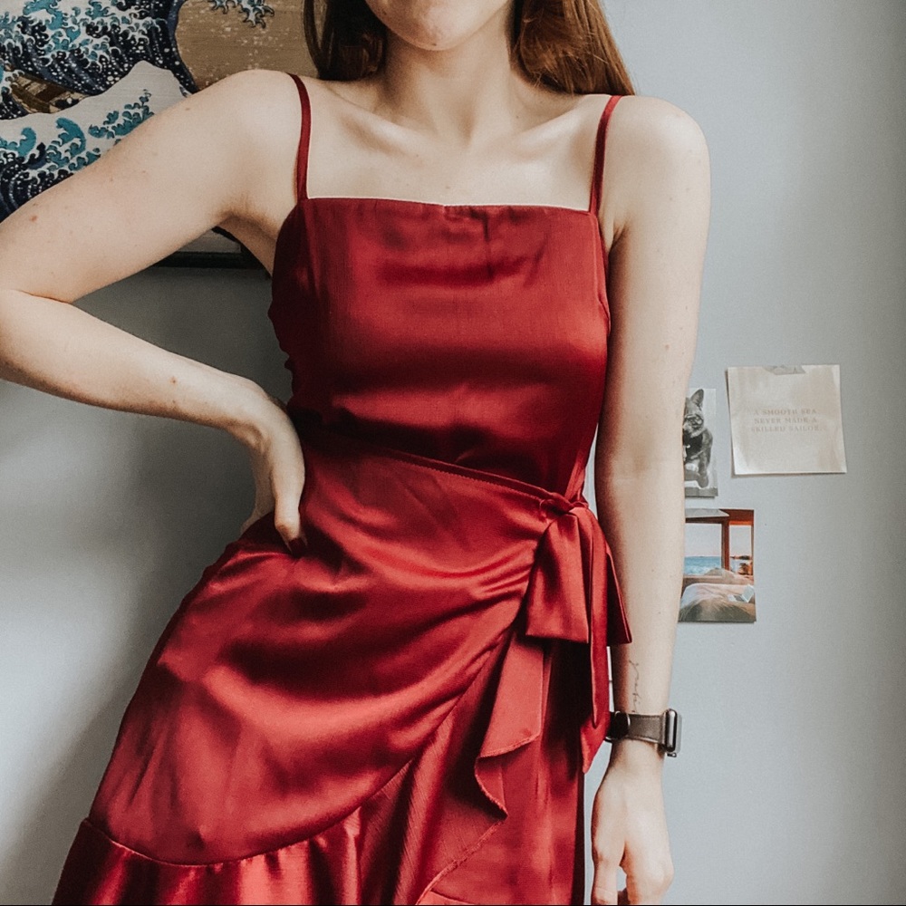 Princess Polly Aleutian Mini Dress Wine